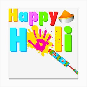 Rang Barse Happy Holi Canvas Print