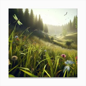 Wild Flowers In The Meadow Canvas Print