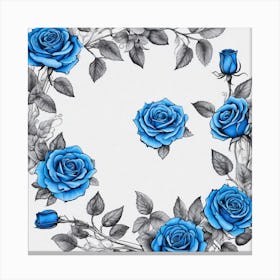 Blue Roses 26 Canvas Print