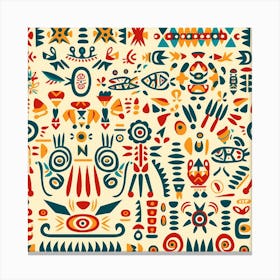 Aztec Seamless Pattern Canvas Print