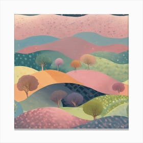 Landscape Of Trees Canvas Print