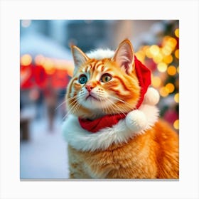 Asm Orange Cat Wearing Like Santa Celebrate The New Ye 9d713766 12db 42e7 A5f9 D08cb55d7602 Canvas Print