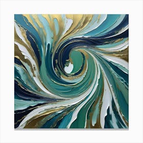 Abstract Swirl Painting Canvas Print