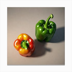 Two Peppers Canvas Print