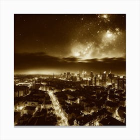 Night Sky Over Berlin 1 Canvas Print