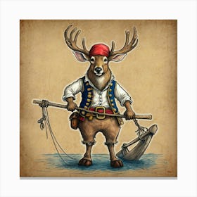 Pirate Deer 8 Canvas Print