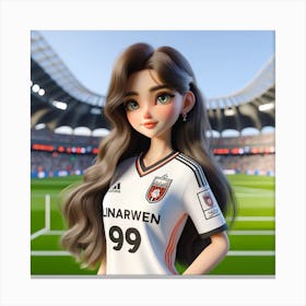 Soccer Girl Canvas Print