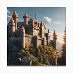 Castle On A Hill 4 Canvas Print