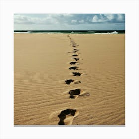 Footprints In The Sand 1 Canvas Print