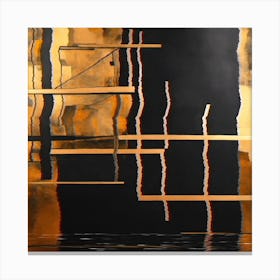 'Gold And Black' Black And Gold Wall Art Canvas Print