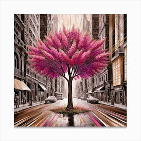 Tree In The City 1 Canvas Print