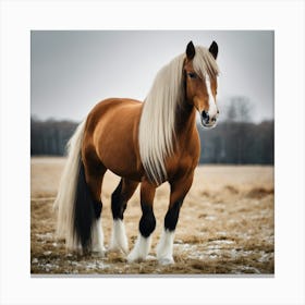 Horse Standing In A Field 1 Canvas Print