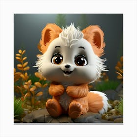 Cute Fox 135 Canvas Print