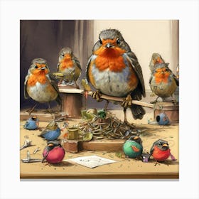 Robins 4 Canvas Print