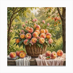 Peach Basket 2 Canvas Print