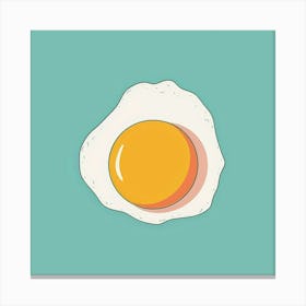 Egg On A Blue Background 1 Canvas Print