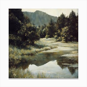 Pond In The Mountains Canvas Print