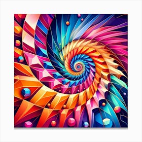 Abstract Colorful Spiral Design Canvas Print