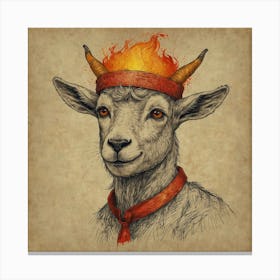 Goat With Horns 1 Canvas Print