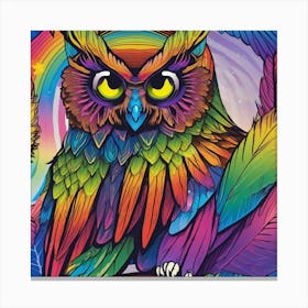 Rainbow Owl Canvas Print
