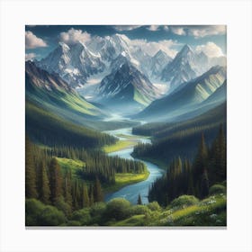 Mountain Landscape Canvas Print