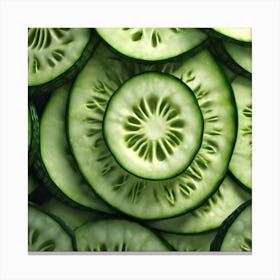 Cucumber Slices - Cucumber Stock Videos & Royalty-Free Footage 1 Canvas Print