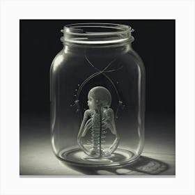 Skeleton In A Jar 1 Canvas Print