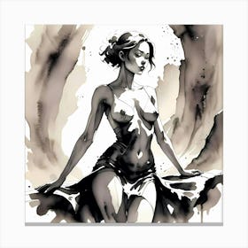 Elegance in Ink Canvas Print