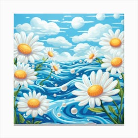 Daisies In The Sea 2 Canvas Print