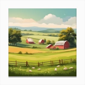 Farm Landscape 12 Canvas Print