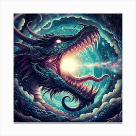 Dragon In Space Canvas Print