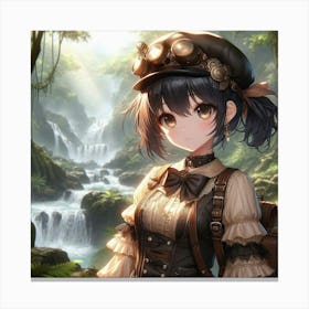 Steampunk Girl 1 Canvas Print