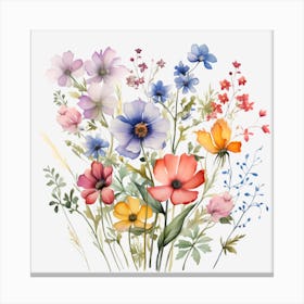 Watercolor Flowers 12 Canvas Print