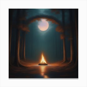 Moonlit Forest Canvas Print