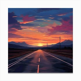 Sunset Road 2 Canvas Print