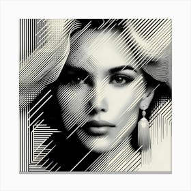 Abstract Portrait Of A Woman 15 Canvas Print