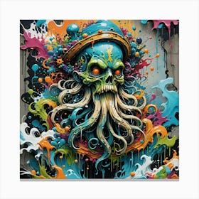 Octopus Skull Canvas Print