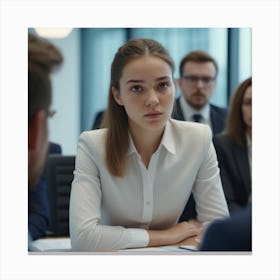 Leading My Team To Greatness Shot Of A Young Businesswoman In A Meeting With Her Colleagues 0 Canvas Print