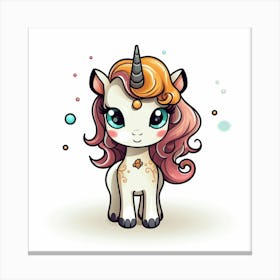 Cute Unicorn 682 Canvas Print