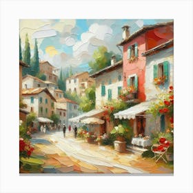 Italian Village Street Canvas Print