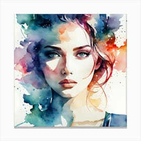 Watercolor Of A Woman 7 Canvas Print