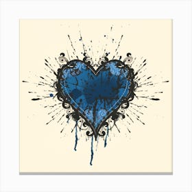 Blue Heart 1 Canvas Print