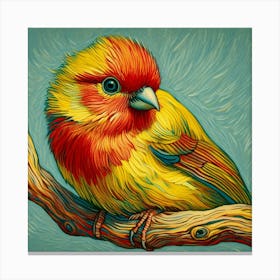 Bird On A Branch Canvas Print