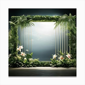 Illuminate The Scene With A Picturesque Modern Tropical Frame Blooming With An Array Of Vividly Hue (1) 2 Canvas Print