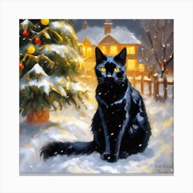 Christmas Cat Canvas Print