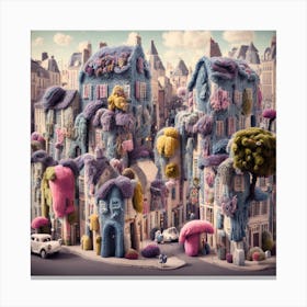 City Of Paris Woolitized Canvas Print