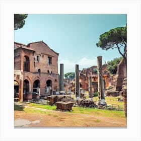 Roman Ruins In Rome Canvas Print