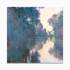 Morning On The Seine Near Giverny, Claude Monet Canvas Print