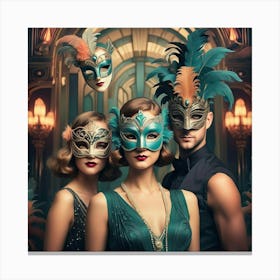 Carnival Masks Canvas Print