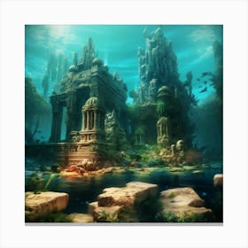 The Underwater City of Atlantis Canvas Print